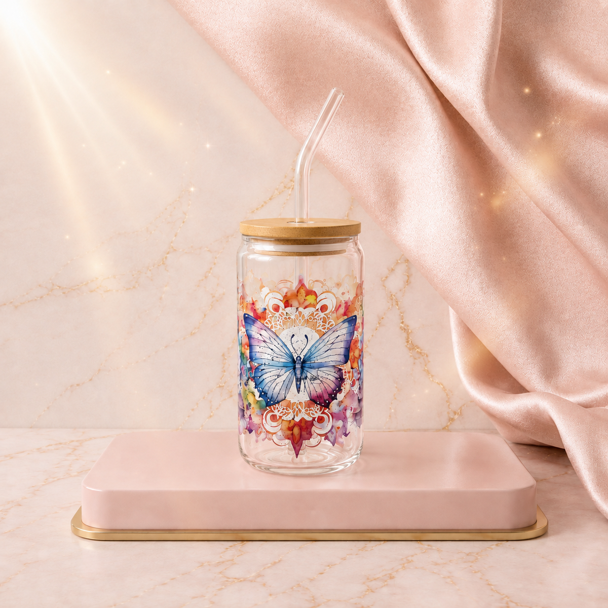 Verre canette avec design