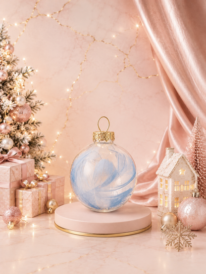 Boule de noël avec plumes
