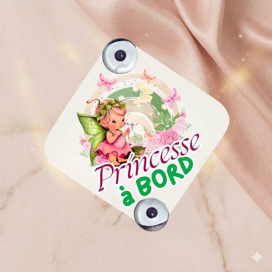 Plaque bébé à bord personnalisée avec prénom pour voiture