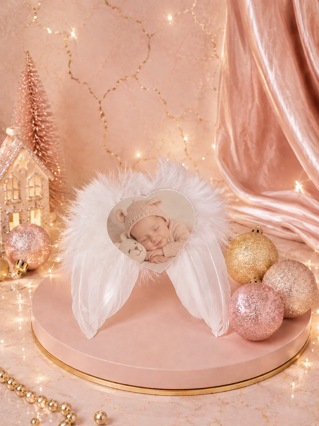 Cœur Ailes d’Ange personnalisable avec photo
